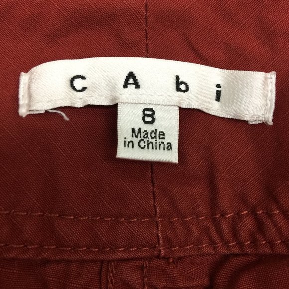 Cabi Clay Red Cropped Wide Leg Utility Pants - Picture 5 of 6